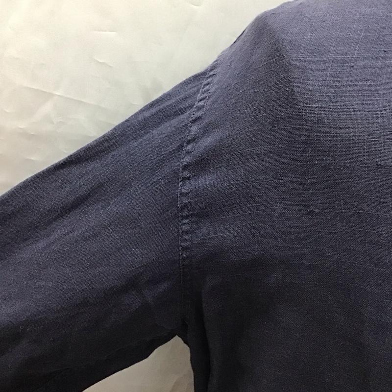 マニュアル アルファベット MANUAL ALPHABET シャツ、ブラウス 長袖 長袖シャツ プルオーバーシャツ 長袖カットソー L 無地 紺 / ネイビー /  メンズ USED 古着 中古 10116191