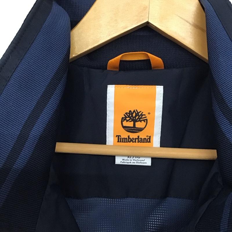 ティンバーランド Timberland ジャケット、上着 ジャンパー、ブルゾン ジップアップジャケット ナイロンジャケット アウター XL ロゴ、文字 紺 / ネイビー /  メンズ USED 古着 中古 10144533