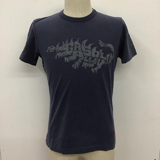 トイズマッコイ TOYS McCOY Tシャツ 半袖 GASOLINE ALLEY クルーネック バックプリント タグ付き S ロゴ、文字 紺 / ネイビー /  メンズ USED 古着 中古 10111202