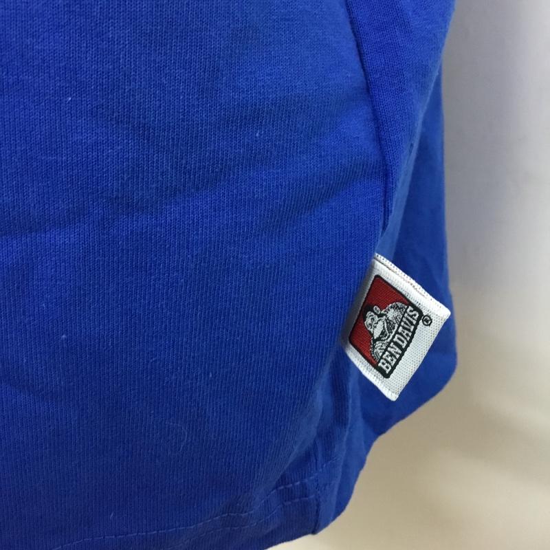 ベンデイビス BEN DAVIS Tシャツ 半袖 C-23580923 クルーネック バックプリント XL ロゴ、文字 青 / ブルー /  メンズ USED 古着 中古 10119847