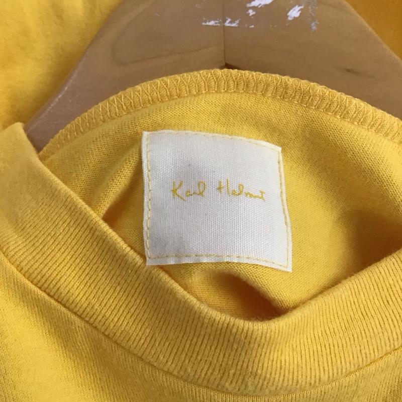 カールヘルム KARLHELMUT Tシャツ 半袖 半袖カットソー プリントTシャツ クルーネックカットソー M ロゴ、文字 黄 / イエロー /  メンズ USED 古着 中古 10148336