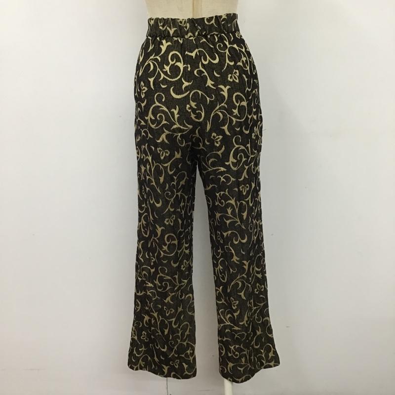 マウジー MOUSSY ボトムス ボトムス 010DAG30-6650 JACQUARDFLOWERPANTS フレアパンツ カジュアルパンツ 1 総柄 黒 / ブラック /  レディース USED 古着 中古 10105656