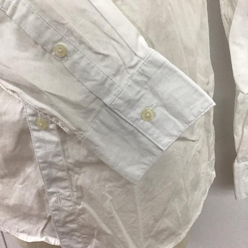 ナノベース nano base シャツ、ブラウス 長袖 BA82SHL021CO 胸ポケット XL 無地 白 / ホワイト / X 紺 / ネイビー /  メンズ USED 古着 中古 10118110