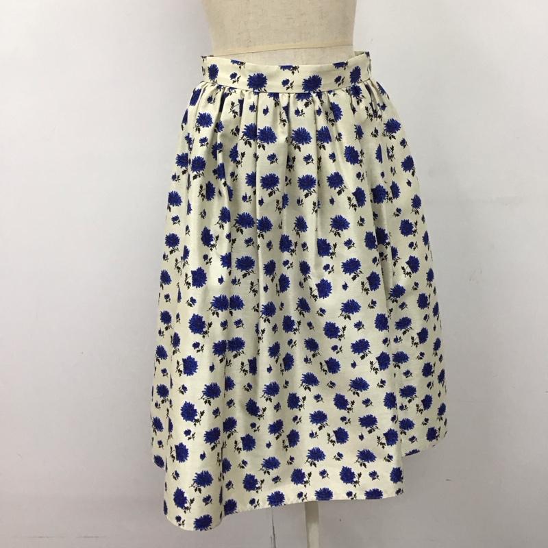 ジルスチュアート JILLSTUART スカート ロングスカート フレアスカート ひざ丈スカート カジュアルスカート 花柄スカート 2 プリント マルチカラー / マルチカラー /  レディース USED 古着 中古 10123856