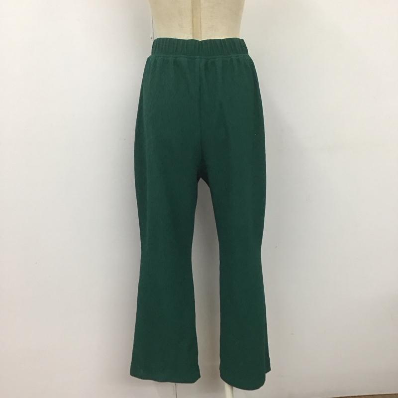ジーナシス JEANASIS パンツ ワークパンツ、ペインターパンツ js050746mw イージーフレアパンツ ワイドパンツ カジュアルパンツ フレアパンツ S 無地 緑 / グリーン /  レディース USED 古着 中古 10108063