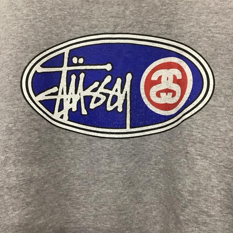 ステューシー STUSSY トレーナー 長袖 長袖トレーナー スウェット クルーネック プルオーバー XL ロゴ、文字 灰 / グレー /  メンズ USED 古着 中古 10143202
