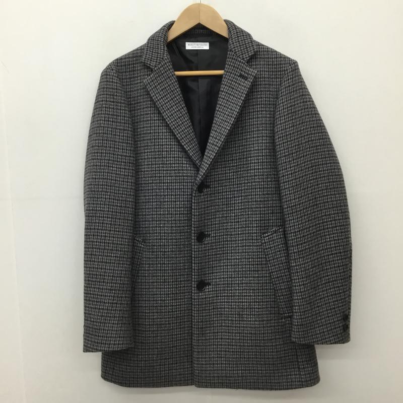エイチビューティー＆ユースユナイテッドアローズ H BEAUTY&YOUTH UNITED ARROWS コート コート一般 1225-199-8223 M チェック 黒 / ブラック / X 灰 / グレー /  メンズ USED 古着 中古 10141084