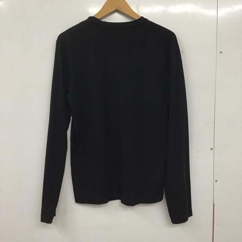 エンポリオアルマーニ EMPORIO ARMANI カットソー 長袖 長袖カットソー プリントカットソー クルーネック L ロゴ、文字 黒 / ブラック /  メンズ USED 古着 中古 10136158