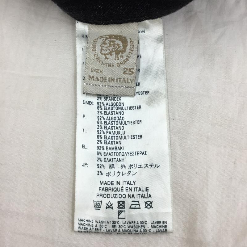 ディーゼル DIESEL パンツ デニム、ジーンズ DIESEL WASH 0832B STRETCH W25 ロゴ、文字 黒 / ブラック /  レディース USED 古着 中古 10139167