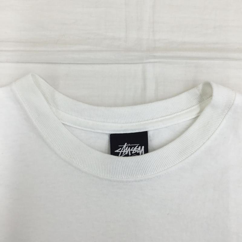 ステューシー STUSSY Tシャツ 半袖 THERMAL STOCK TEE M ロゴ、文字 白 / ホワイト /  メンズ USED 古着 中古 10135120