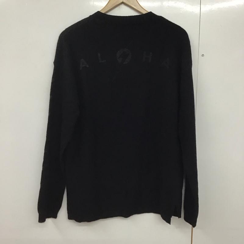 古着 USED ニット、セーター 長袖 長袖 M ロゴ、文字 黒 / ブラック /  メンズ USED 古着 中古 10140916