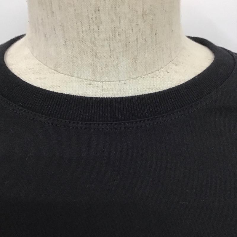 ワールドワイドフェイマス WORLD WIDE FAMOUS Tシャツ 半袖 クルーネック バックプリント ロゴ、文字 黒 / ブラック /  メンズ USED 古着 中古 10111883
