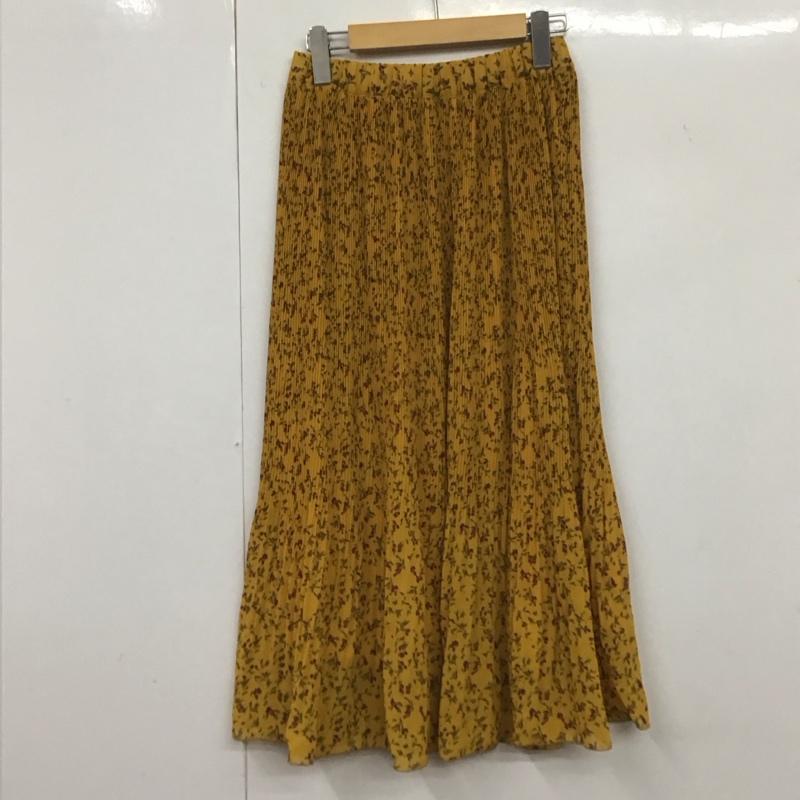 ニコアンド niko and... スカート ロングスカート 総柄 黄 / イエロー /  レディース USED 古着 中古 10131696
