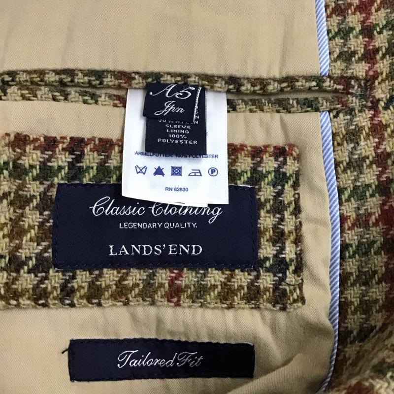 ランズエンド LANDS END ジャケット、上着 ジャケット、ブレザー カジュアルジャケット カラージャケット ポケットジャケット チェックアウター チェック マルチカラー / マルチカラー /  メンズ USED 古着 中古 10114973
