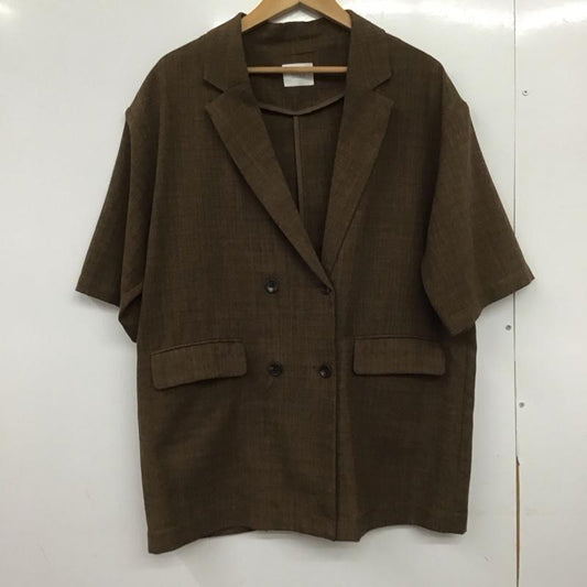 ローリーズファーム LOWRYS FARM ジャケット、上着 ジャケット、ブレザー FREE 無地 茶 / ブラウン /  レディース USED 古着 中古 10148671