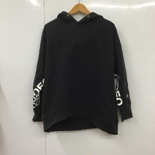 チャンピオン Campion パーカー 長袖 ロデオクラウン FREE ロゴ、文字 黒 / ブラック /  レディース USED 古着 中古 10108503