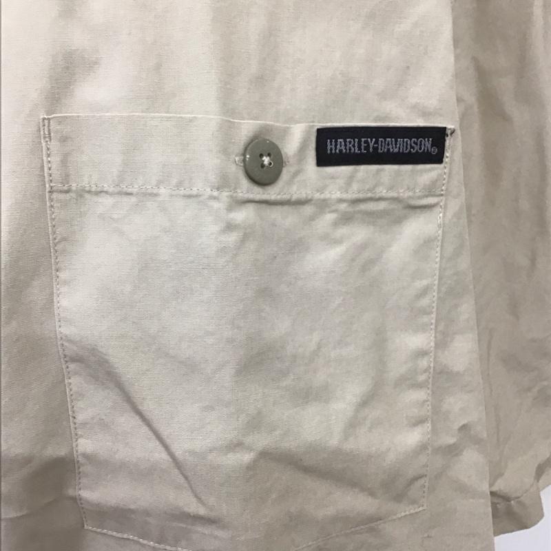 ハーレーダビッドソン Harley-Davidson シャツ、ブラウス 半袖 96135-09VM バックロゴ L 刺繍 ベージュ / ベージュ /  メンズ USED 古着 中古 10111870