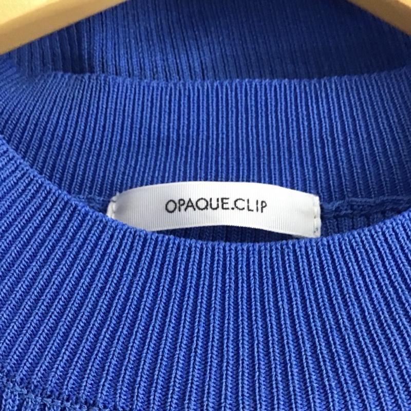 オペークドットクリップ OPAQUE.CLIP ニット、セーター 長袖 M 無地 青 / ブルー /  レディース USED 古着 中古 10140414