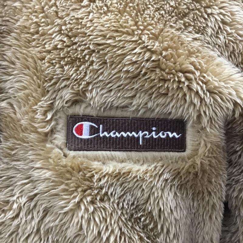 チャンピオン Champion パーカー 長袖 c8-q609r シェルパーカー ジップアップパーカー ボアジャケット XL ロゴ、文字 茶 / ブラウン /  メンズ USED 古着 中古 10111936