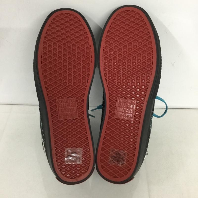 ヴィジョン ストリート ウェア VISION STREET WEAR スニーカー スニーカー 29141K62010 EHYPHEN ハイカット 蜘蛛の巣 25cm 25.0cm 総柄 黒 / ブラック /  レディース USED 古着 中古 10140036