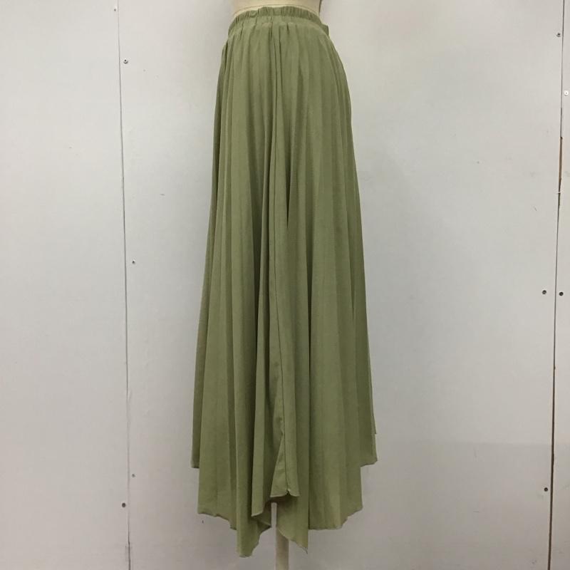 アルシーヴ archives スカート ロングスカート AR-0042 プリーツスカート 無地 カーキ / カーキ /  レディース USED 古着 中古 10110928