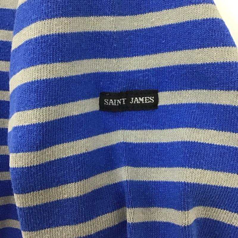 セントジェームス SAINT JAMES カットソー 長袖 長袖カットソー プリントカットソー ワイドネック ボーダー柄 マルチカラー / マルチカラー /  メンズ USED 古着 中古 10131387