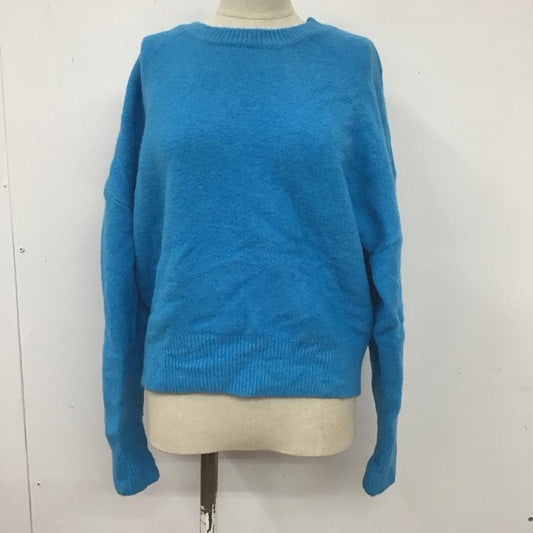 ザラ ZARA ニット、セーター 長袖 2142 216 402 soft knit クルーネック S 無地 青 / ブルー /  レディース USED 古着 中古 10107068