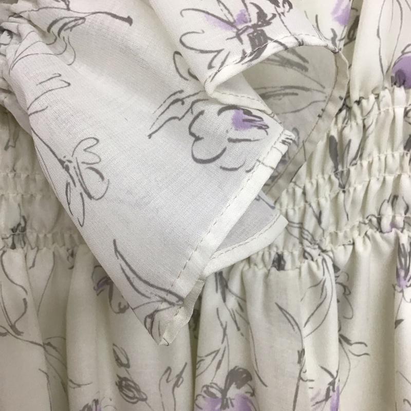 トランテアンソンドゥモード 31 Sons de mode ワンピース ロングスカート 072154 七分袖 36 花柄 アイボリー / アイボリー /  レディース USED 古着 中古 10143110
