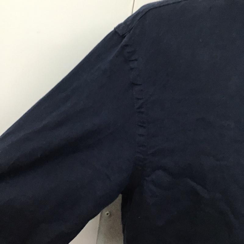 ザラ ZARA シャツ、ブラウス 長袖 長袖シャツ ノーカラーシャツ カジュアルシャツ M 無地 紺 / ネイビー /  メンズ USED 古着 中古 10110400