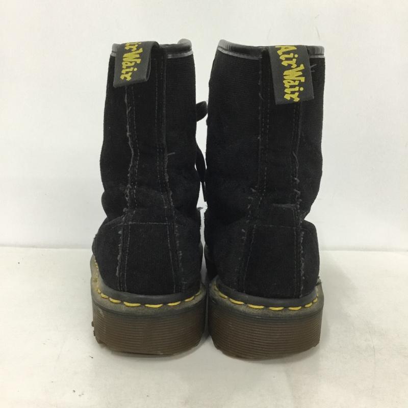 ドクターマーチン Dr.Martens ブーツ 一般 80年代 80s ホワイト社 プリントタグ 8ホール 無地 黒 / ブラック /  レディース USED 古着 中古 10140410