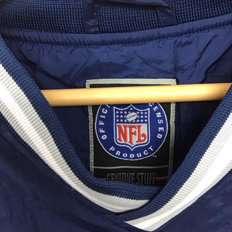 ナショナルフットボールリーグ NFL トレーナー 長袖 COWBOYS オーバージャケット Vネック L ロゴ、文字 紺 / ネイビー /  レディース USED 古着 中古 10141970