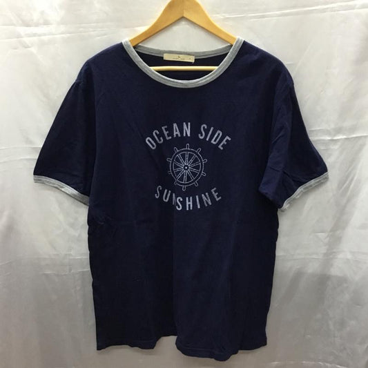 グローバルワーク GLOBAL WORK Tシャツ 半袖 XL プリント 紺 / ネイビー /  メンズ USED 古着 中古 10110690