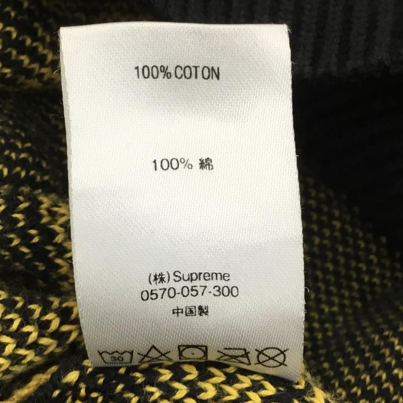 シュプリーム Supreme ニット、セーター 長袖 Supreme×UNDERCOVER　１８SS　Public　Enemy L 総柄 黒 / ブラック / X 黄 / イエロー /  メンズ USED 古着 中古 10120960