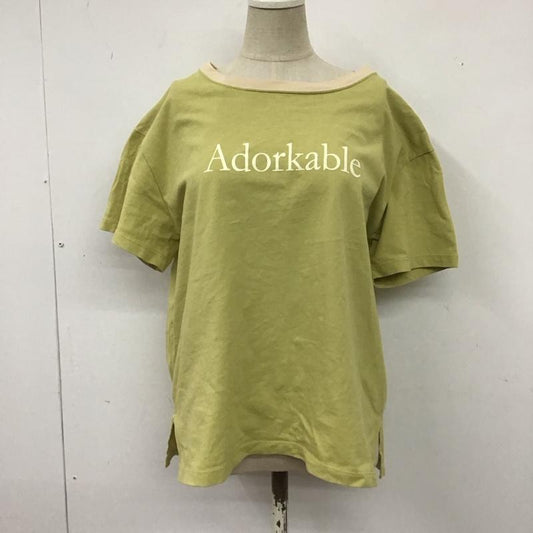 カスタネ Kastane Tシャツ 半袖 KAS1292 リンガーＴシャツ M ロゴ、文字 薄緑 / ライトグリーン /  レディース USED 古着 中古 10116167