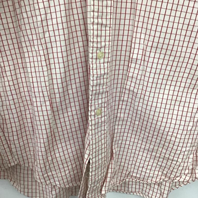トミーヒルフィガー TOMMY HILFIGER シャツ、ブラウス 長袖 長袖シャツ チェックシャツ カラーシャツ ボタンダウンシャツ M チェック 白 / ホワイト / X 赤 / レッド /  メンズ USED 古着 中古 10148097