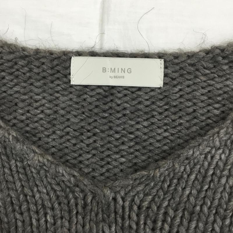 ビーミング バイ ビームス B:MING by BEAMS ニット、セーター 長袖 FREE 無地 グレージュ / グレージュ /  レディース USED 古着 中古 10138998