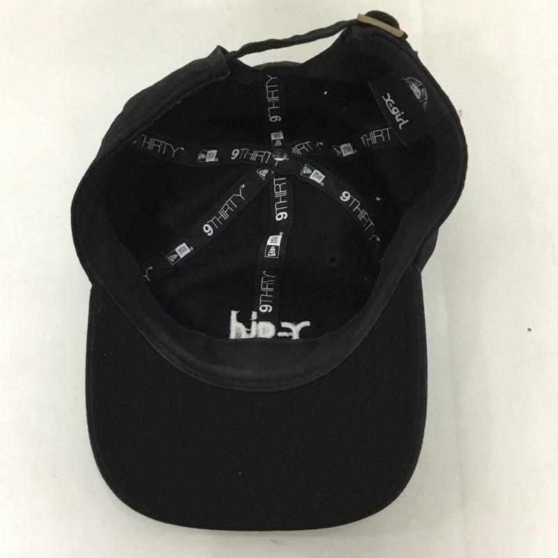 エックスガール X-girl 帽子 キャップ NEW ERA コットン ミルズロゴ 9THIRTY コラボレーション ロゴ、文字 黒 / ブラック /  レディース USED 古着 中古 10128825