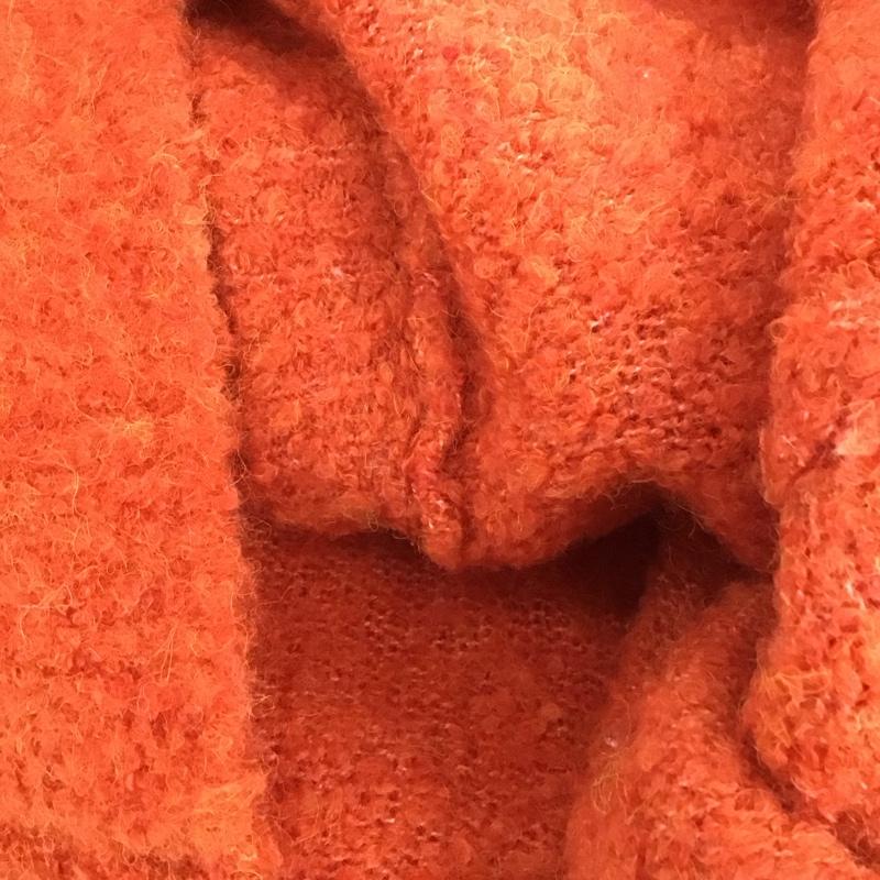 ケービーエフ KBF カーディガン 長袖 KB37-22V280 シャギーBIGニットカーディガン ONE SIZE 無地 橙 / オレンジ /  レディース USED 古着 中古 10146974