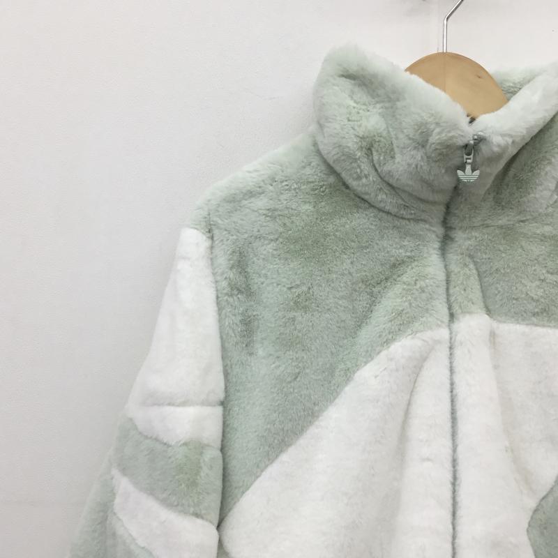 アディダス adidas ジャケット、上着 ジャンパー、ブルゾン L 薄緑 / ライトグリーン / X 白 / ホワイト /  メンズ USED 古着 中古 10120721