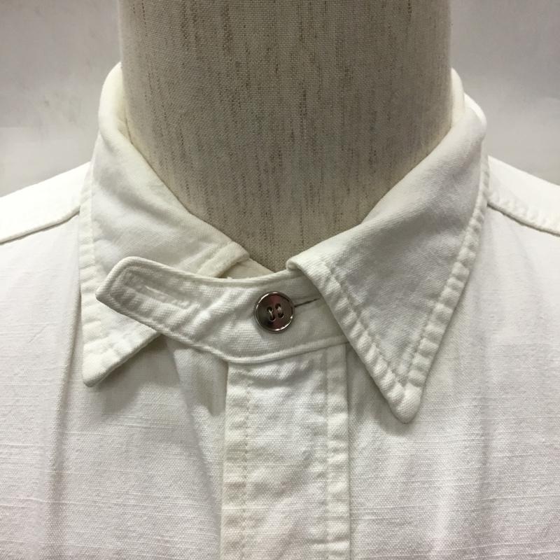 ジェラード JELADO シャツ、ブラウス 長袖 L 無地 白 / ホワイト /  メンズ USED 古着 中古 10114796