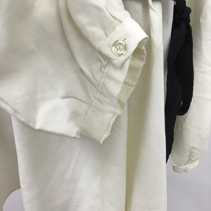 オリーブデオリーブ OLIVE des OLIVE カットソー 長袖 220540 レイヤード風 M 無地 黒 / ブラック / X 白 / ホワイト /  レディース USED 古着 中古 10117226