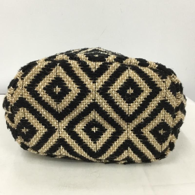 ビージ beej トートバッグ トートバッグ 総柄 黒 / ブラック / X ベージュ / ベージュ /  レディース USED 古着 中古 10142192