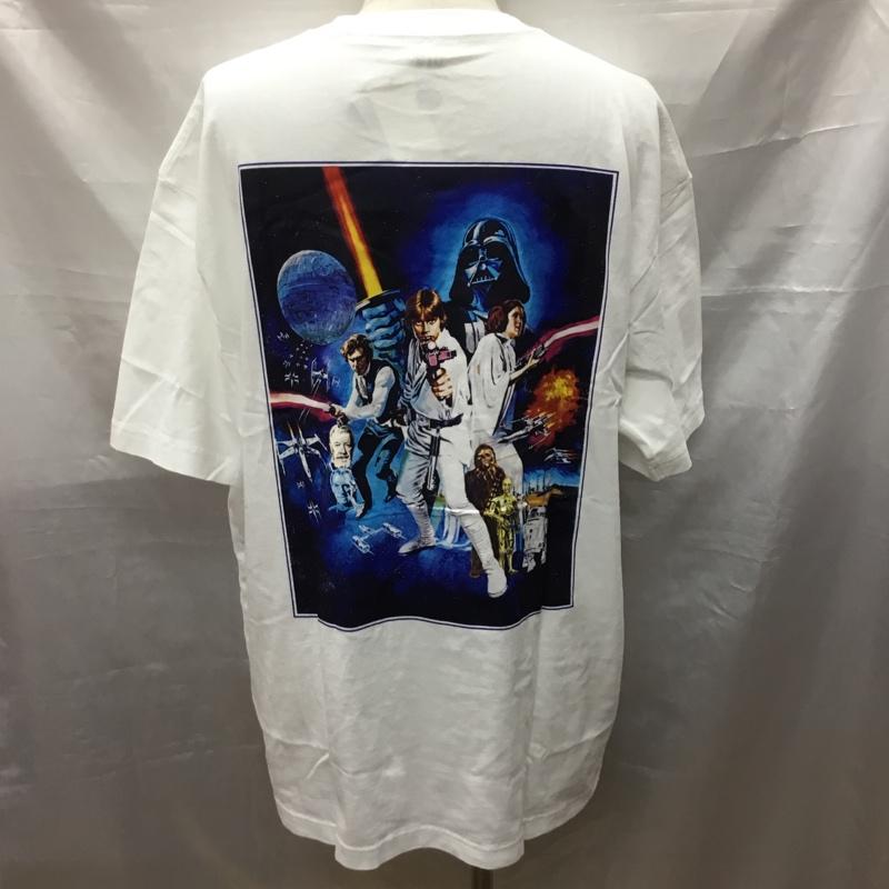 ユニクロ UNIQLO Tシャツ 半袖 Star Wars Remastered by 河村康輔 UT タグ付き XXL ロゴ、文字 白 / ホワイト /  メンズ USED 古着 中古 10117083