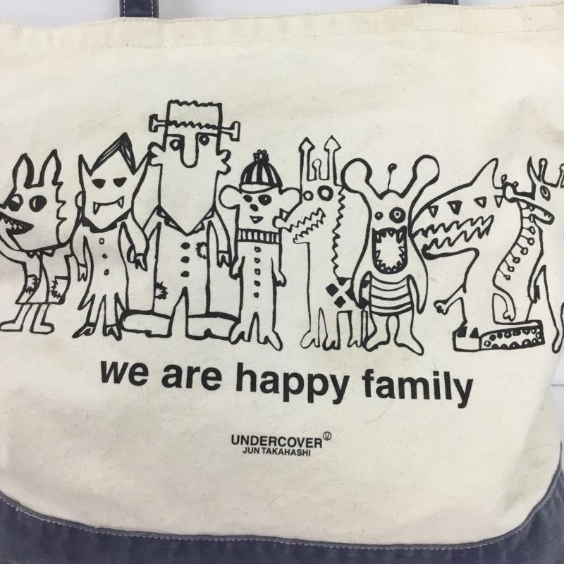 アンダーカバー UNDERCOVER トートバッグ トートバッグ We are happy family ショルダー 2WAY プリント 紺 / ネイビー / X アイボリー / アイボリー /  メンズ USED 古着 中古 10148887