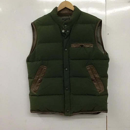 フラットヘッド The Flat Head ベスト ベスト ダウンベスト ノースリーブ 前ボタン アウター 40 無地 カーキ / カーキ /  メンズ USED 古着 中古 10141813