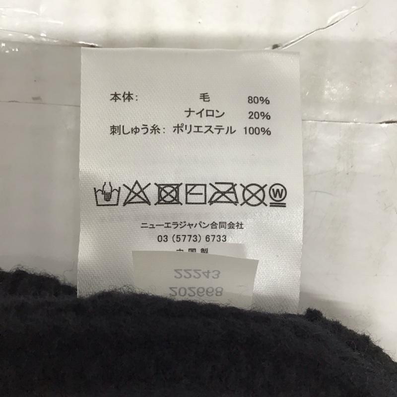 ニューエラ NEW ERA 帽子 ニット帽 13327792 ローゲージ カフニット レザーパッチ ロゴ、文字 黒 / ブラック /  メンズ USED 古着 中古 10115675