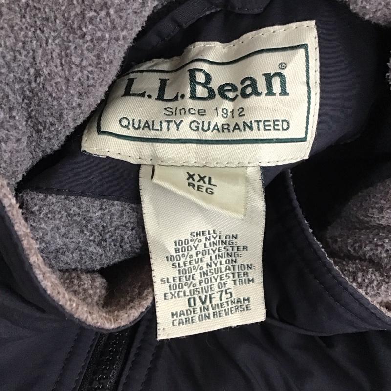 エルエルビーン L.L.Bean ジャケット、上着 ジャンパー、ブルゾン ジップアップジャケット ジャンパー ジャケット カジュアルジャケット アウター 裏起毛 XXL ロゴ、文字 黒 / ブラック /  メンズ USED 古着 中古 10115264