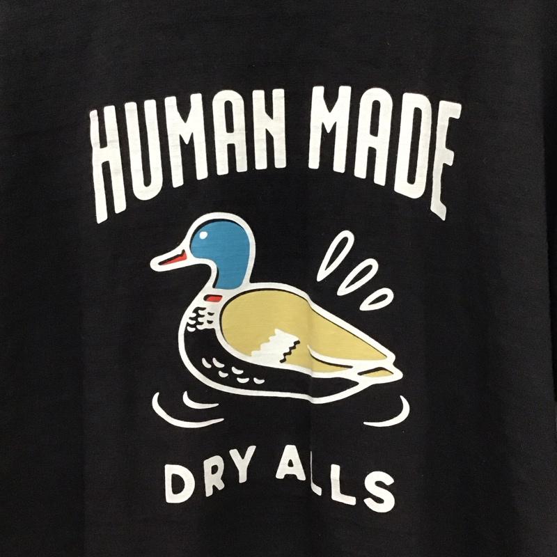 ヒューマンメード HUMAN MADE Tシャツ 半袖 半袖カットソー 無地Tシャツ クルーネックカットソー プリント 黒 / ブラック /  メンズ USED 古着 中古 10135935