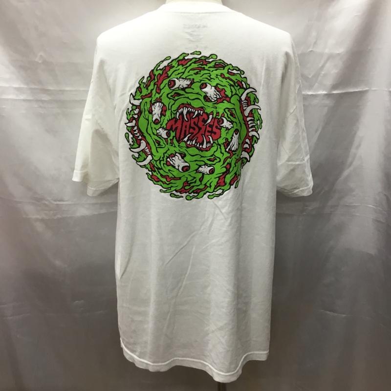 マシス MASSES Tシャツ 半袖 半袖カットソー プリントTシャツ クルーネックカットソー XL プリント 白 / ホワイト /  メンズ USED 古着 中古 10114887