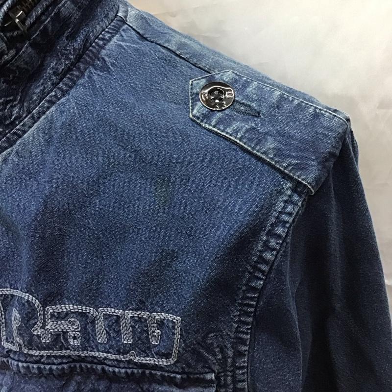 ジースターロゥ G-STAR RAW ジャケット、上着 ジャンパー、ブルゾン ジップアップジャケット ジャンパー ジャケット デニムジャケット M ロゴ、文字 インディゴ / インディゴ /  メンズ USED 古着 中古 10116196